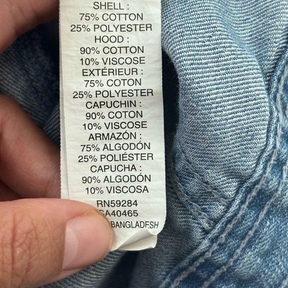 Girls 1989 Place Denim Jacket with Gray Hoodie 🌟 - Picture 7 of 9